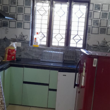 Kitchen in 2 BHK Builder Floor at Dehradun Cantt – for Rent