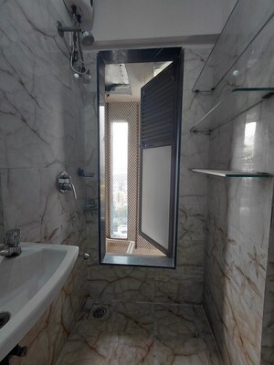 Bathroom in 2 BHK Apartment at Sethia Sea View, Goregaon West – for Rent