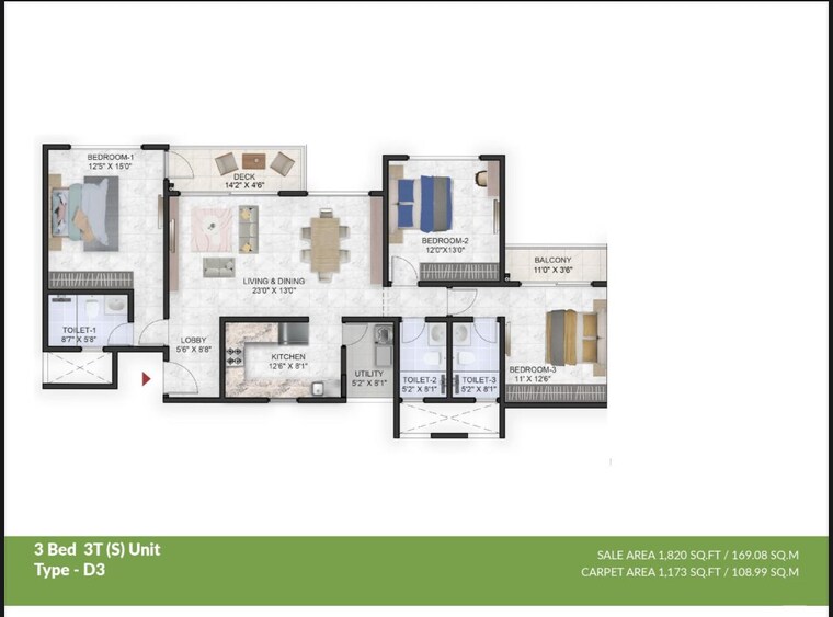 Floor Plan, prestige-park-grove 4 Bedroom 2451 Sq.Ft. Apartment In Whitefield Bangalore 9578639