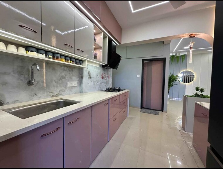 Kitchen, the-wadhwa-solitaire 3 Bedroom 1260 Sq.Ft. Apartment In Kolshet Road Thane 9578801