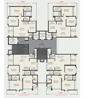 Floor Plan in 3 BHK Apartment at Wakad – for Sale