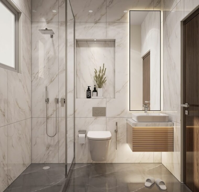 Bathroom, suraj-lumina 2 Bedroom 625 Sq.Ft. Apartment In Mahim Mumbai 9579055