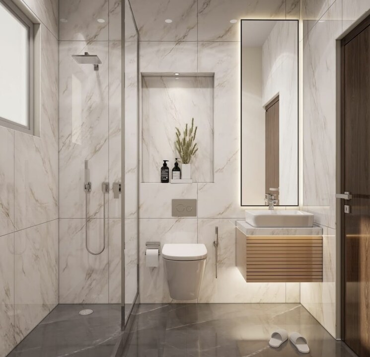 Bathroom, suraj-lumina 2 Bedroom 625 Sq.Ft. Apartment In Mahim Mumbai 9579055