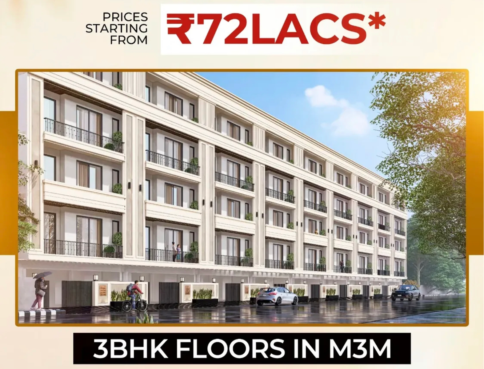 3 BHK + Extra Room Builder Floor For Sale in M3m City Of Dreams
