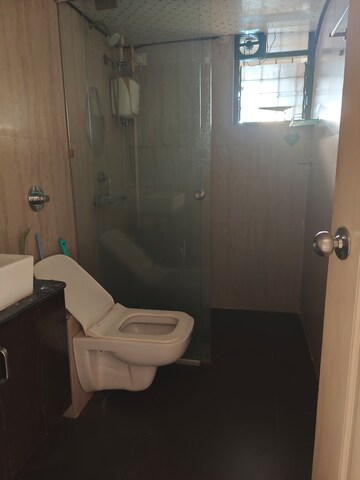 Bathroom in 3 BHK Apartment at Cosmos Jewels Solitaire, Ghodbunder Road – for Rent