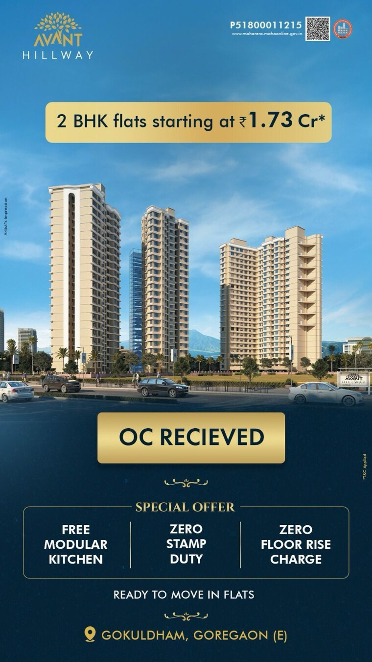 Exterior View, avant-hillway 2 Bedroom 618 Sq.Ft. Apartment In Goregaon East Mumbai 9577696