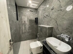 Bathroom in 1 BHK Builder Floor at Mehrauli – for Rent