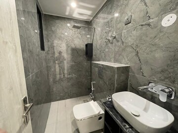 Bathroom in 1 BHK Builder Floor at Mehrauli – for Rent