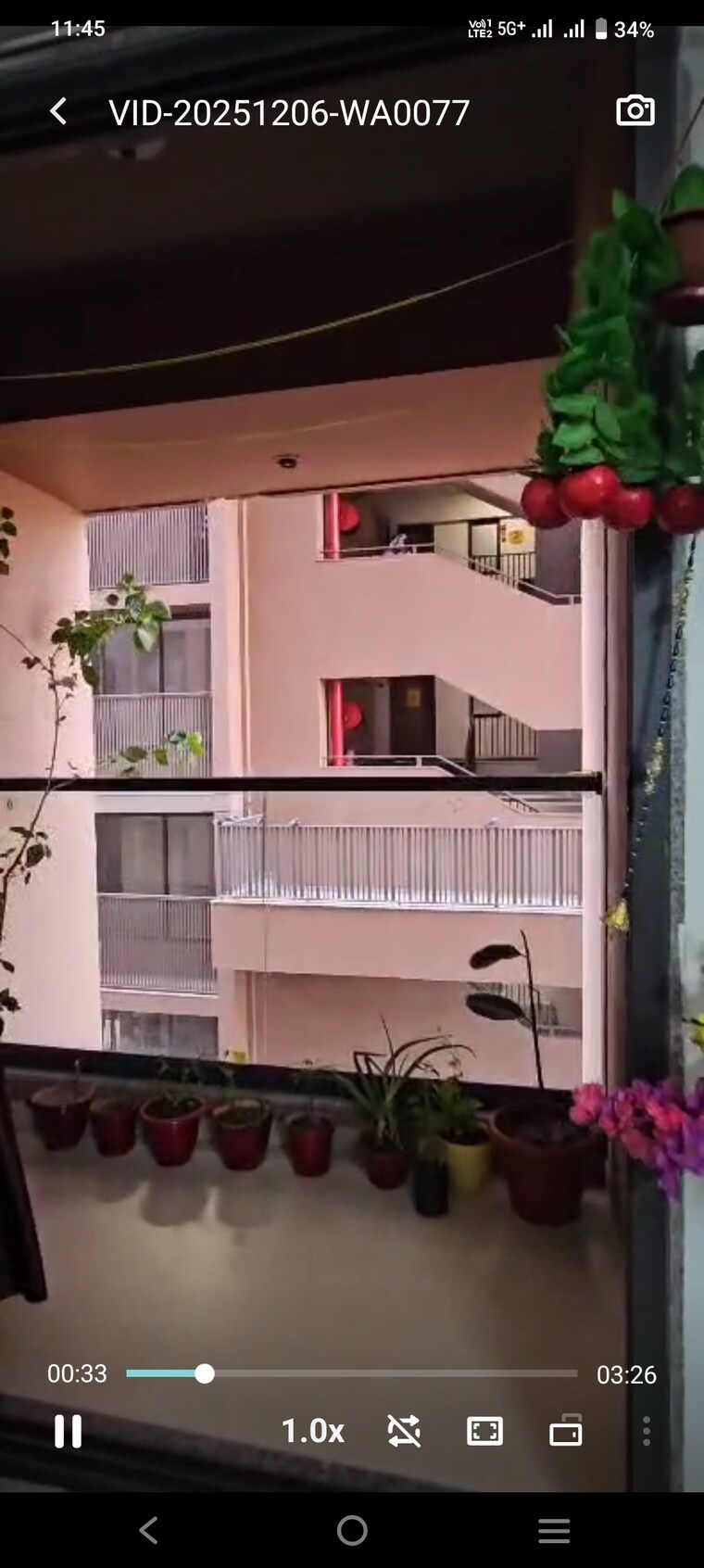 Balcony, vishwa-lake-iksa 2 Bedroom 160 Sq.Yd. Apartment In Memnagar Ahmedabad 9579692