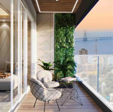 Balcony in 3 BHK Apartment at Prabhadevi – for Sale