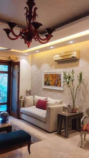 Living Room in 3.5 BHK Builder Floor at Greater Kailash I – for Rent