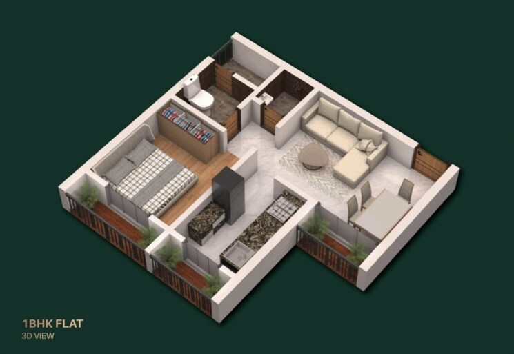 Floor Plan, nexus-park-diva 1 Bedroom 477 Sq.Ft. Apartment In Diva Thane 9580322