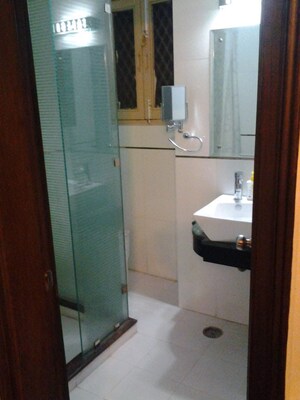 Bathroom in 2 BHK Builder Floor at Jangpura – for Rent