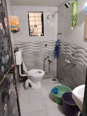 Washroom in 1 BHK Apartment at Kopar Khairane – for Sale