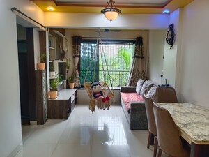 Living Room in 1 BHK Apartment at Swastik Residency 1, Ghodbunder Road – for Sale