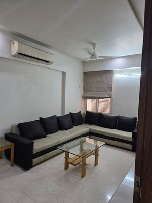 Living Room in 3 BHK Apartment at Deep Indraprasth 10 The Palm Court, Bodakdev – for Rent