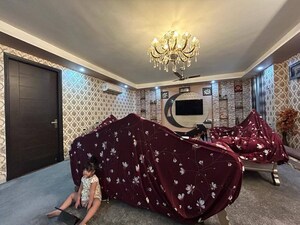 Living Room in 3 BHK Builder Floor at Freedom Fighters Enclave – for Rent