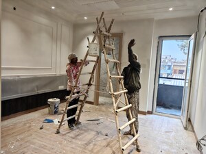 Bedroom in 4 BHK Builder Floor at Mahendru Enclave – for Sale