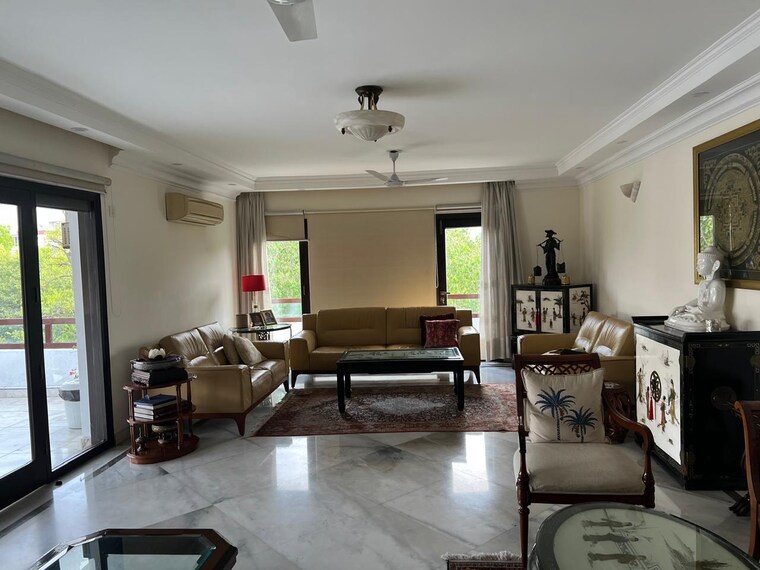 Living Room, panchsheel park 4 Bedroom 4000 Sq.Ft. Builder Floor In Panchsheel Park Delhi 9582582