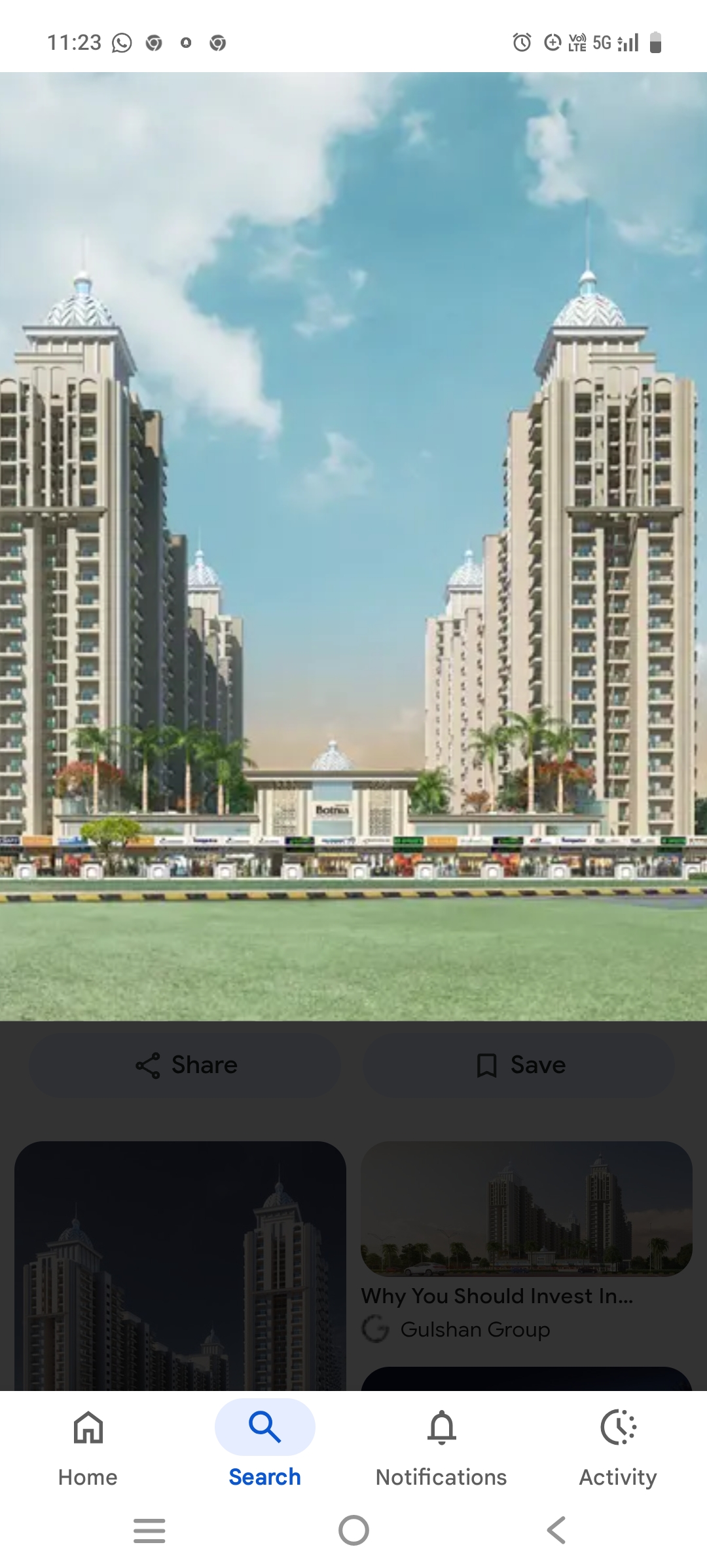 2 BHK + Study Room 1160 Sq.Ft. Apartment in Gulshan Botnia
