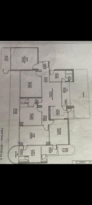 Floor Plan in 4 BHK Apartment at Mahagun Mezzaria, Sector 78 – for Rent
