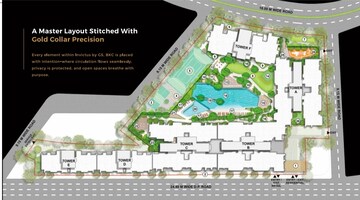 Master Plan in 3 BHK Apartment at Raymond Invictus By GS, Bandra East – for Sale