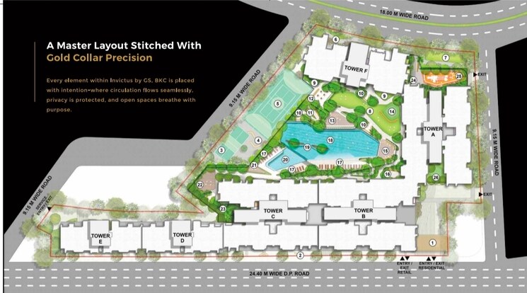 Master Plan, raymond-invictus-by-gs 4 Bedroom 1650 Sq.Ft. Apartment In Bandra East Mumbai 9582715