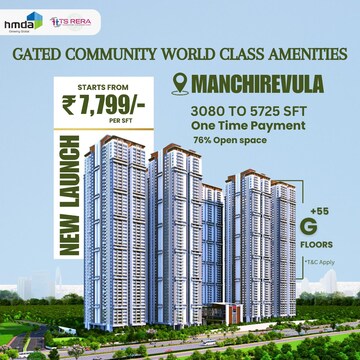 3 BHK Apartment For Sale in Rajapushpa Infina, Manchirevula