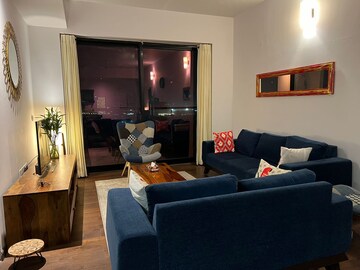 Living Room in 3 BHK Apartment at Krisumi Waterside Residences, Sector 36a – for Rent