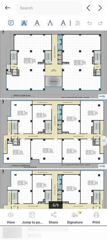 Floor Plan in  Office Space at Kokapet – for Sale