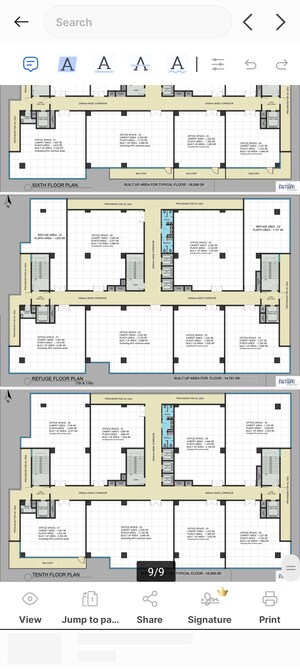 Floor Plan in  Office Space at Kokapet – for Sale