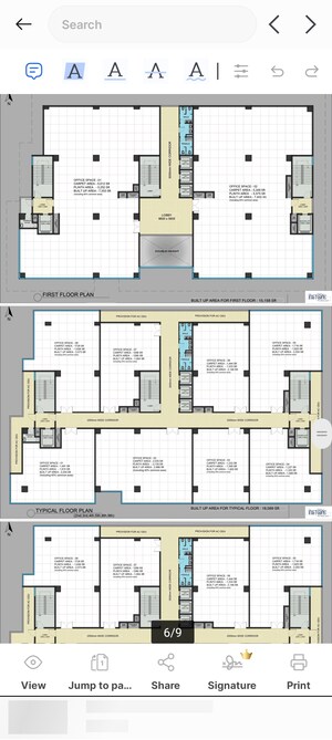 Floor Plan in  Office Space at Kokapet – for Sale