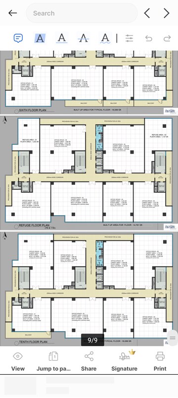 Floor Plan in  Office Space at Kokapet – for Sale