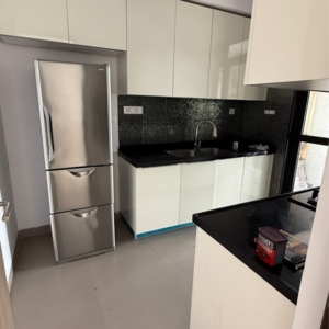 Kitchen in 2 BHK Apartment at Lodha Parkside, Kamala Mill – for Rent