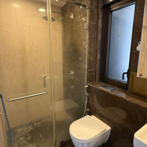 Bathroom in 2 BHK Apartment at Lodha Parkside, Kamala Mill – for Rent