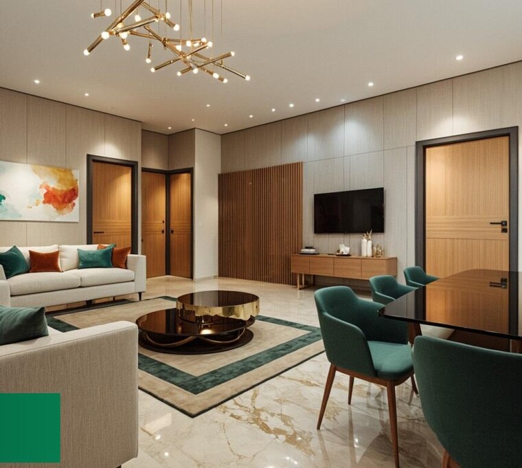 Living Room, grace-resilviaa 3 Bedroom 1950 Sq.Ft. Builder Floor In Sector 78 Gurgaon 9584016