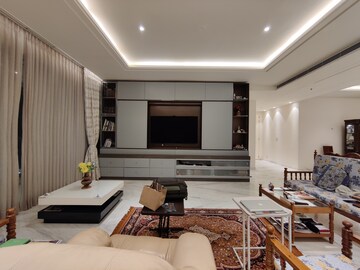 Living Room in 4 BHK Apartment at Bhartiya Leela Residences, Thanisandra Main Road – for Rent