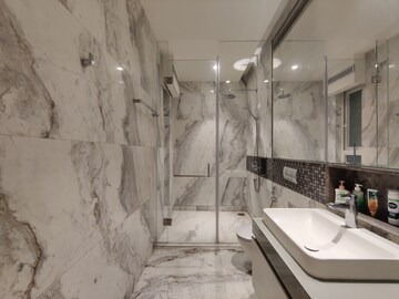 Bathroom in 4 BHK Apartment at Bhartiya Leela Residences, Thanisandra Main Road – for Rent