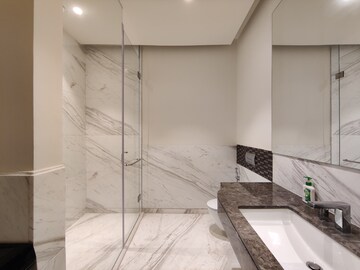 Staircase in 2 BHK Apartment at Bhartiya Leela Residences, Thanisandra Main Road – for Rent