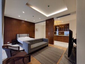 Living Room in 2 BHK Apartment at Bhartiya Leela Residences, Thanisandra Main Road – for Rent