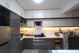 Kitchen in 3 BHK Apartment at Goyal Orchid Piccadilly, Thanisandra Main Road – for Rent