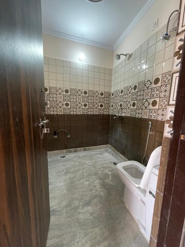 Bathroom in 1 BHK Builder Floor at Chattarpur – for Rent