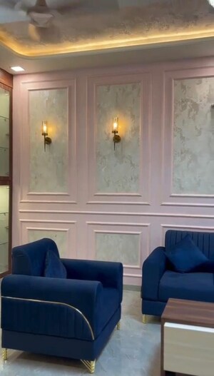 Living Room in 3 BHK Builder Floor at Chattarpur – for Sale