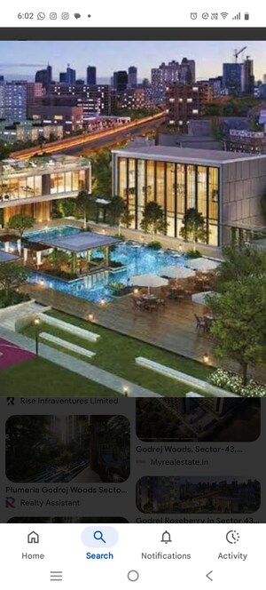 Swimming Pool in 4 BHK Apartment at Godrej Woods, Sector 43 – for Sale