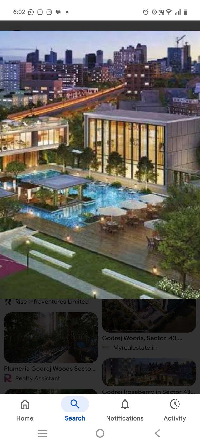 Swimming Pool, godrej-woods 4 Bedroom 3363 Sq.Ft. Apartment In Sector 43 Noida 9587803