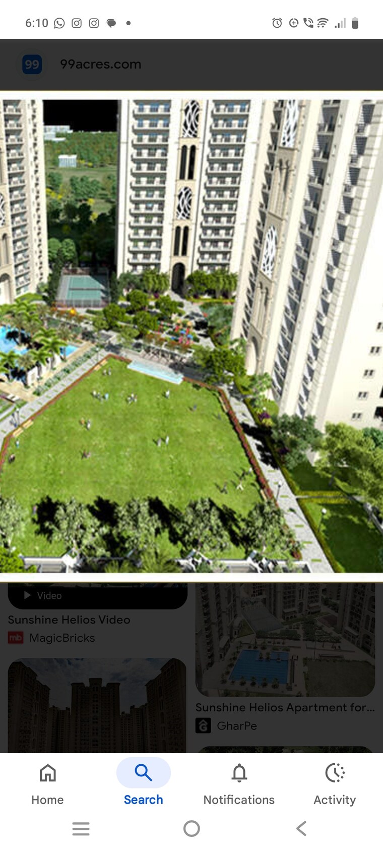 Garden, sunshine-helios 4 Bedroom 3936 Sq.Ft. Penthouse In Sector 78 Noida 9587879