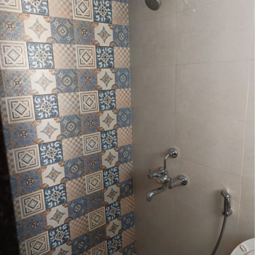 Bathroom in 1 BHK Apartment at Divine Palm Springs, Bhagwan Nagar – for Sale