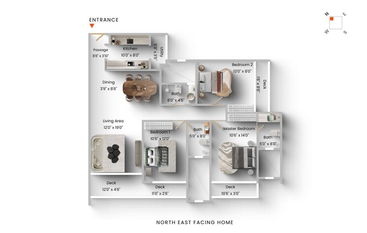 Floor Plan, runwal-greens-pinewood 3 Bedroom 1140 Sq.Ft. Apartment In Mulund West Mumbai 9588754