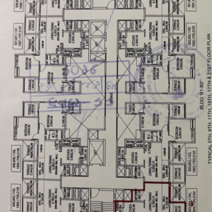 Floor Plan in 3 BHK Apartment at Vilas Javdekar Yashwin Encore, Bhagwan Nagar – for Sale