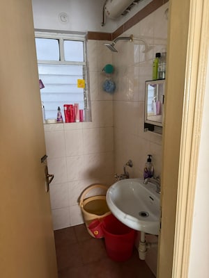 Bathroom in 1 BHK Apartment at Karia Konark Campus, Viman Nagar – for Rent